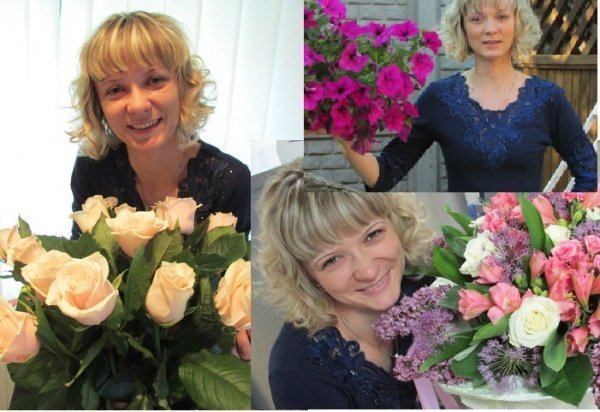 Жінка обожнює фотографуватися з квітами